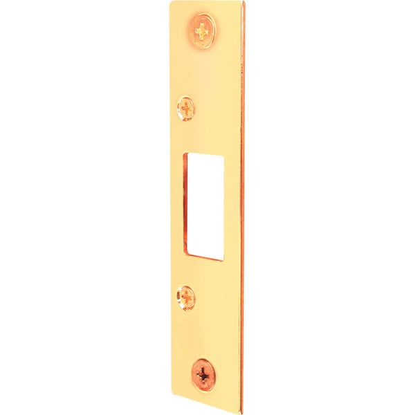 Prime-Line Prime-Line 4.9 in. H X 1.1 in. L Brass-Plated Brass Steel Deadbolt Strike E2432 - main